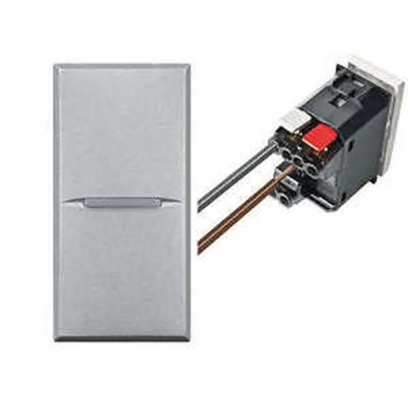 bticino Intermediate switch axial 1M Aluminium - bticino Axolute HC4004