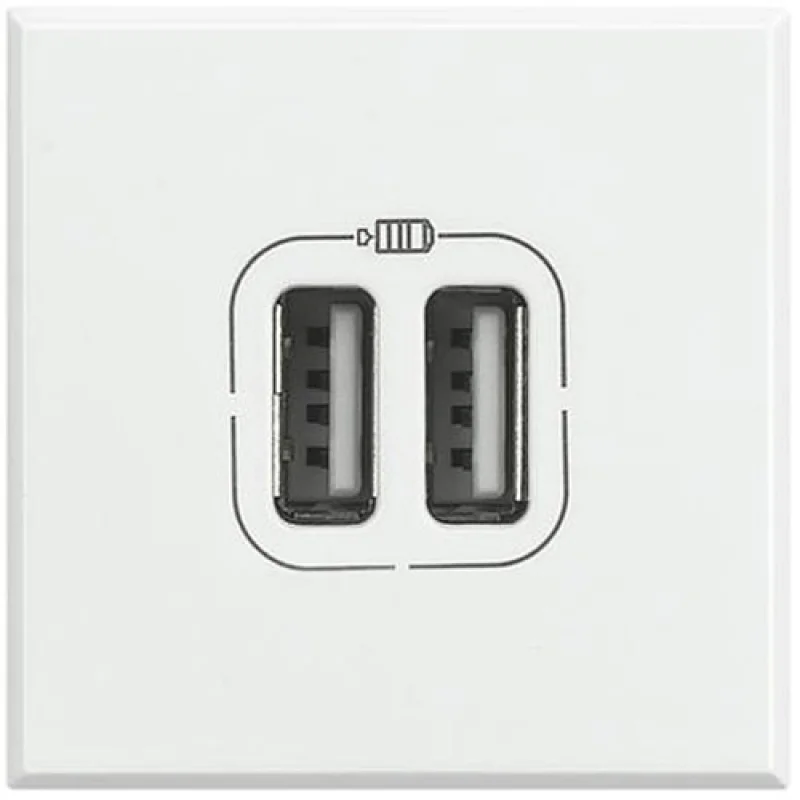 bticino Socket 2xUSB 1500mA 2M White - bticino Axolute HD4285C2
