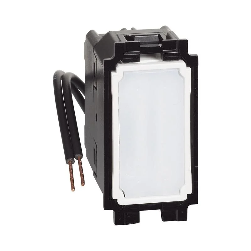 Кръстат ключ 10А с LED син индикатор 1M - bticino Living Now K4004LB