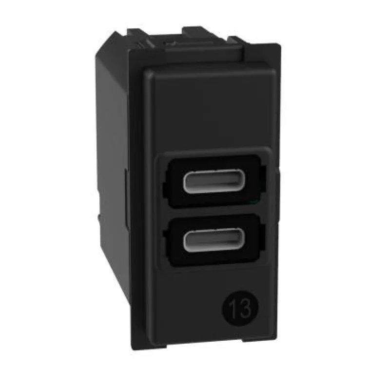 bticino Outlet 2x USB type C+C 15W 5V 1M - bticino Living Now K4191CC