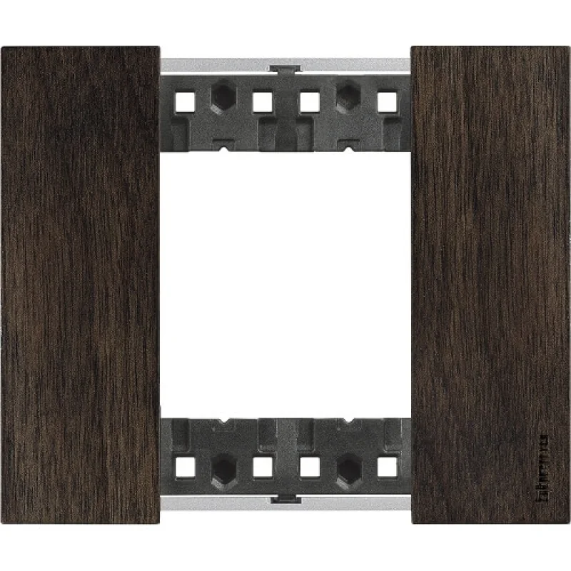 bticino Frame 2M Walnut Italian standard - bticino Living Now KA4802LG