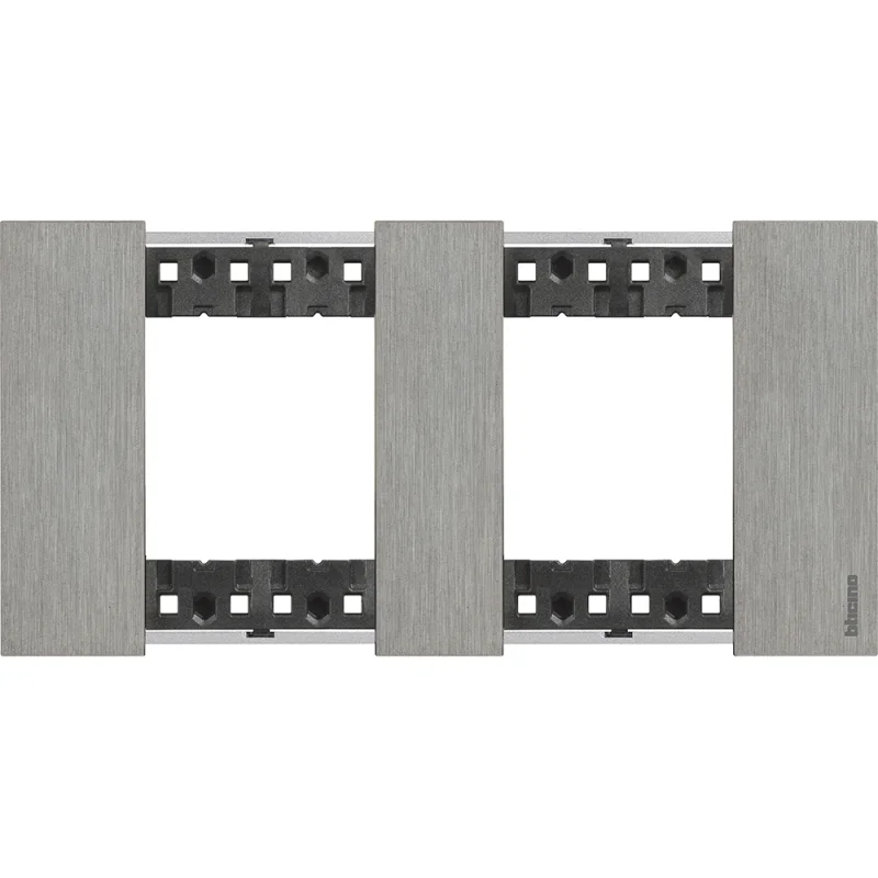 Рамка 2x2M Стомана немски стандарт - bticino Living Now KA4802M2ZG