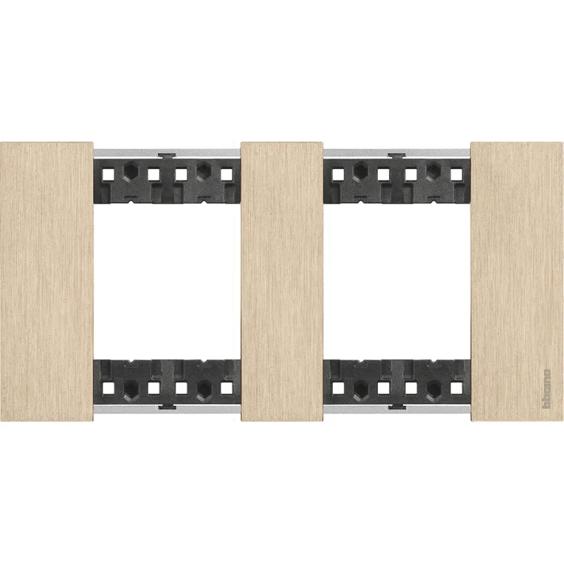 Frame 2x2M Gold German standard - bticino Living Now KA4802M2ZW