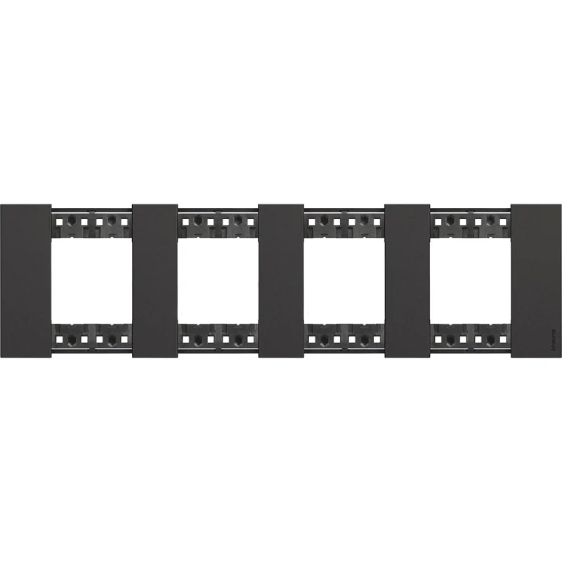 bticino Frame 2x2x2x2M Black German standard - bticino Living Now KA4802M4KG