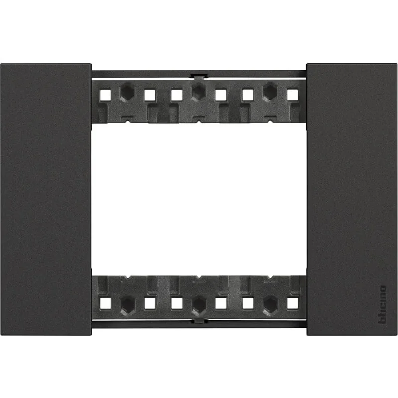 Frame 3M Black Italian standard - bticino Living Now KA4803KG