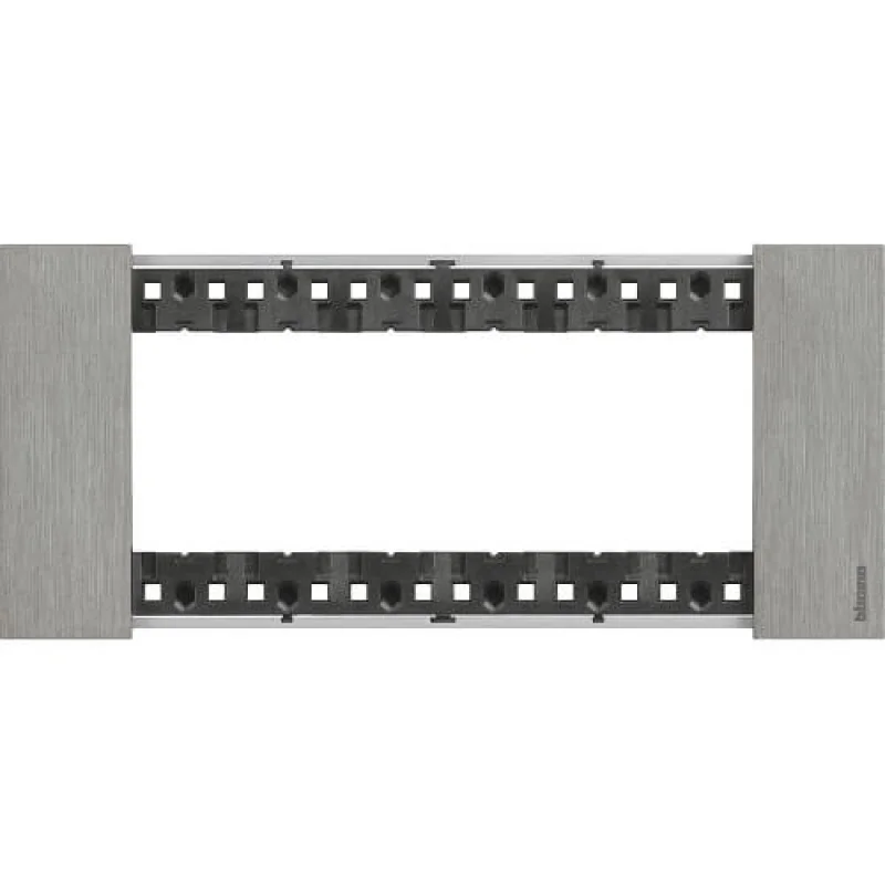 bticino Frame 6M Steel Italian standard - bticino Living Now KA4806ZG