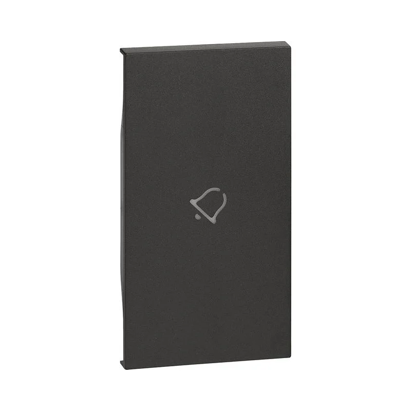 Face plate symbol bell push 2M for K4672M2L and K4652M2 Black - bticino Living Now KG01MH2D