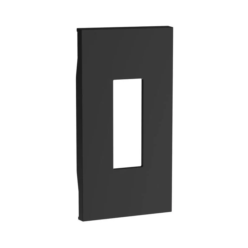 bticino Face plate for socket Italian standard and switch for water heater 2M Black - bticino Living Now KG02M2