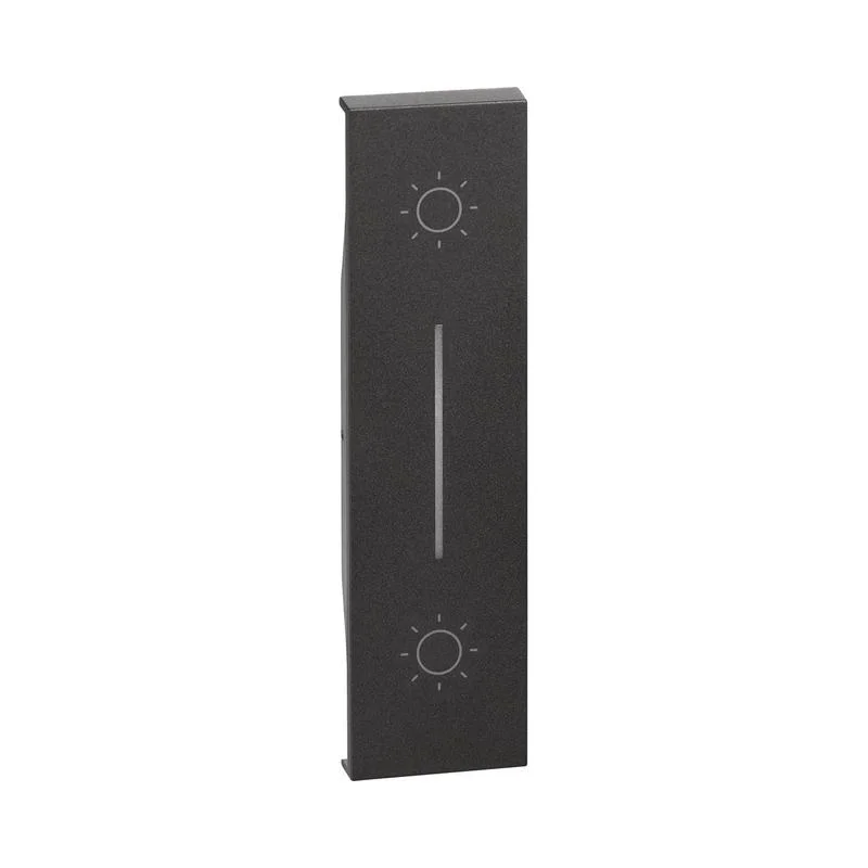 Face plate for double push button with symbol 1M Black - bticino Living Now KG05L