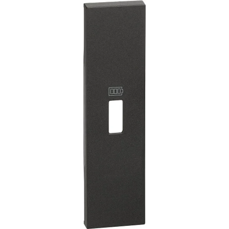 bticino Face plate for Outlet USB 1M Black - bticino Living Now KG10C