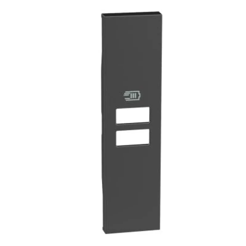 bticino Face plate for Outlet 2x USB 1M for K4191AA, K4191AC, K4191CC Black - bticino Living Now KG13C