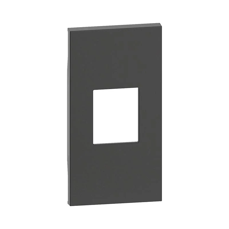 Face plate for connector for fibre optic K4268SCA 2M Black - bticino Living Now KG13M2