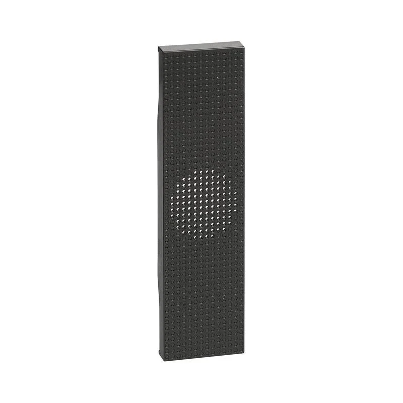 bticino Face plate for bell push and for K4351V230, K4356V230 1M Black - bticino Living Now KG15