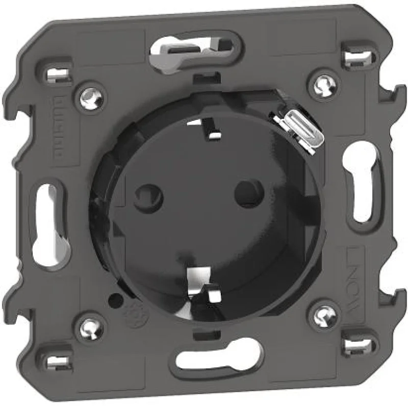 bticino Контакт шуко 2Р+Е 16А с USB тип C 1.5A 7.5W 2M Черен - bticino Living Now KG4141USB