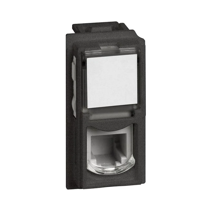 bticino Telephone outlet 1xRJ11 1M Black - bticino Living Now KG4258RJ11