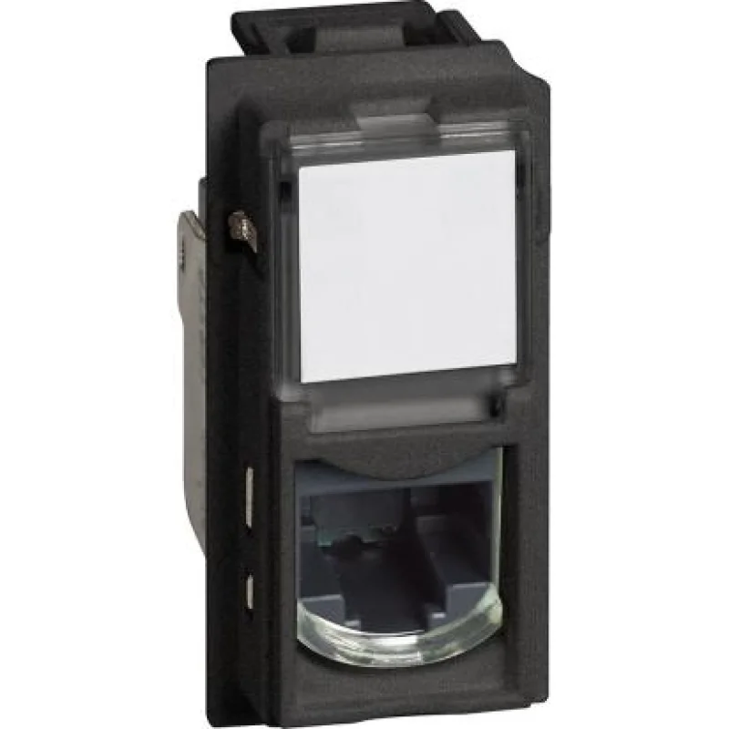 bticino Компютърна розетка 1xRJ45 Cat. 5e UTP конектор toolless IDC 1M Черен - bticino Living Now KG4279C5E