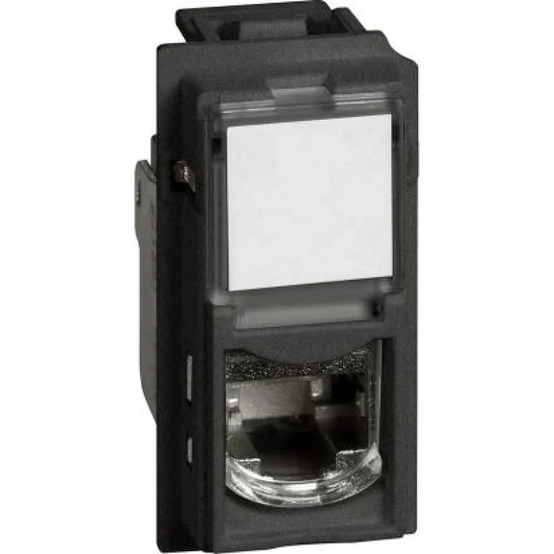 bticino Компютърна розетка 1xRJ45 Cat. 6a STP конектор toolless IDC 1M Черен - bticino Living Now KG4279C6AS