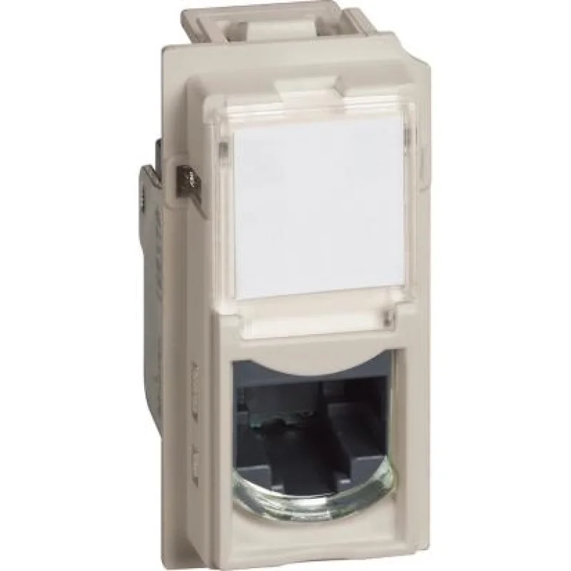 bticino Компютърна розетка 1xRJ45 Cat. 5e UTP конектор toolless IDC 1M Крем - bticino Living Now KM4279C5E