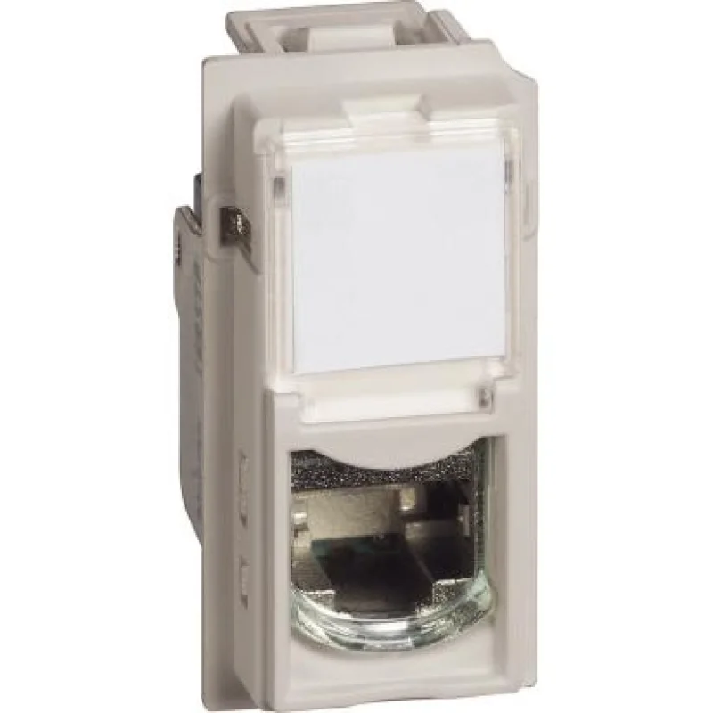 bticino Компютърна розетка 1xRJ45 Cat. 6a STP конектор toolless IDC 1M Крем - bticino Living Now KM4279C6AS