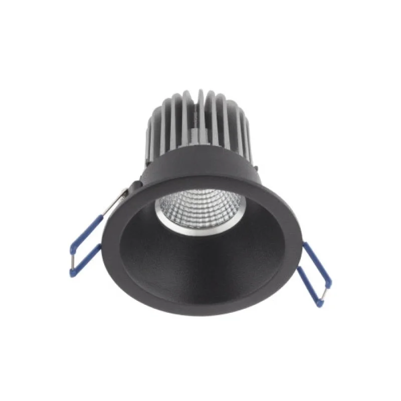 Луни за вграждане Xkone Round KN01BK – Arelux луна за вграждане в черен, 1X50W, IP20