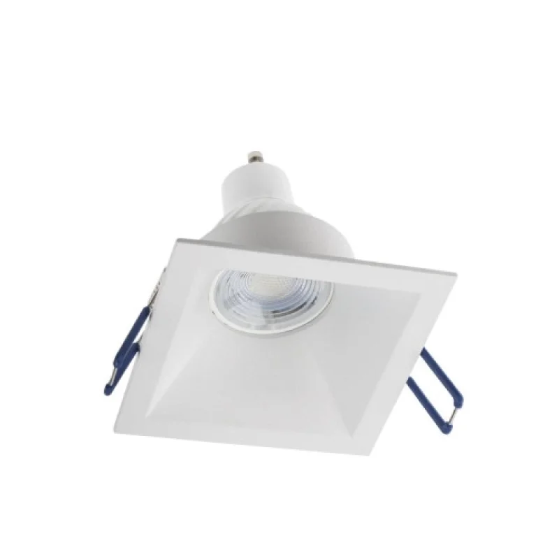 Recessed Downlights Xkone Square KN02MWH – Arelux downlight for recessed mounting in white, 1X50W, IP20