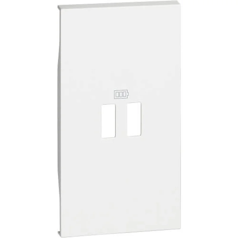 Лицев панел за Розетка 2xUSB 2М Бял - bticino Living Now KW12C