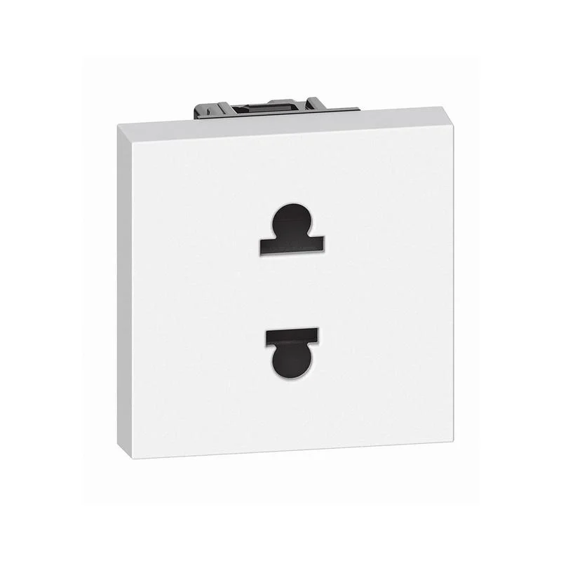bticino Socket Euro/American standard 2P 16A 2M White - bticino Living Now KW4125