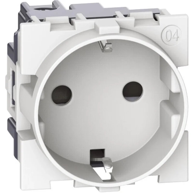 Schuko socket 2P+E 16A 2M White - bticino Living Now KW4141