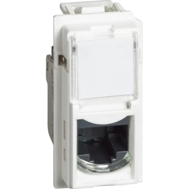 bticino Компютърна розетка 1xRJ45 Cat. 5e UTP конектор toolless IDC 1M Бял - bticino Living Now KW4279C5E
