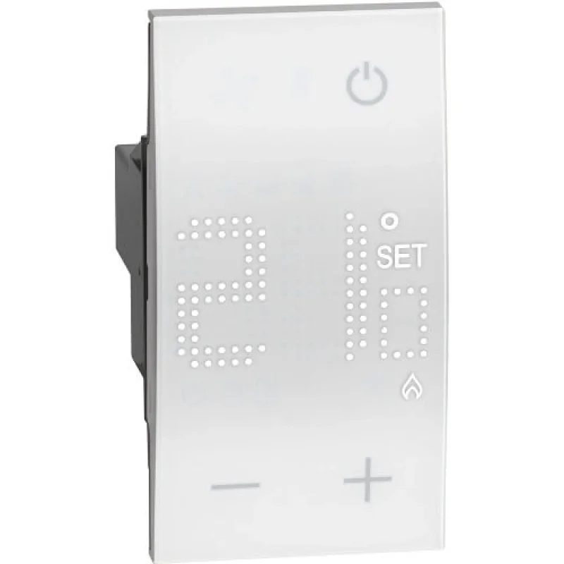 Стаен термостат с 1NO контакт 230V 5(2)А 2M Бял - bticino Living Now KW4441