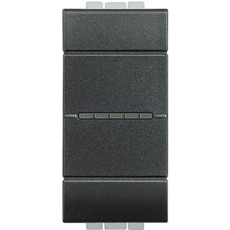 Ключ еднополюсен аксиален 1М Антрацит - bticino Livinglight L4051AN