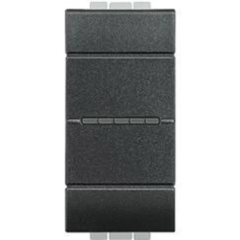 bticino Бутон еднополюсен аксиален 1М Антрацит - bticino Livinglight L4055AN
