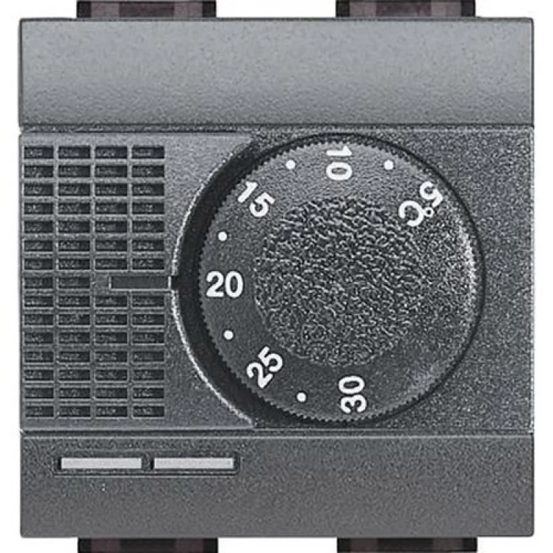 Thermostat 2M Anthracite - bticino Livinglight L4441