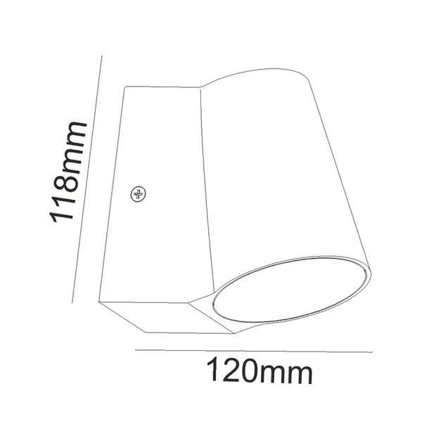 Simore LG0509G – ACA декоративно външно тяло, 6 W, 3000K, 230V AC, IP54, сив