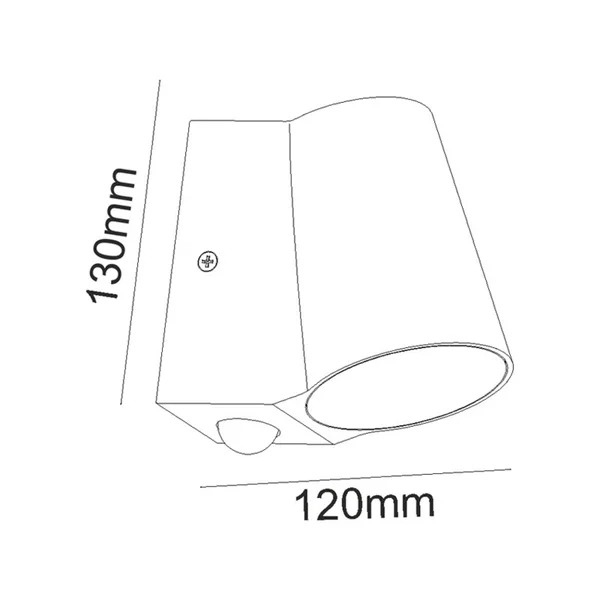Decorative Outdoor Lighting Simore LG0509GPIR – ACA sensor, 6 W, 3000K, 230V AC, IP54, grey