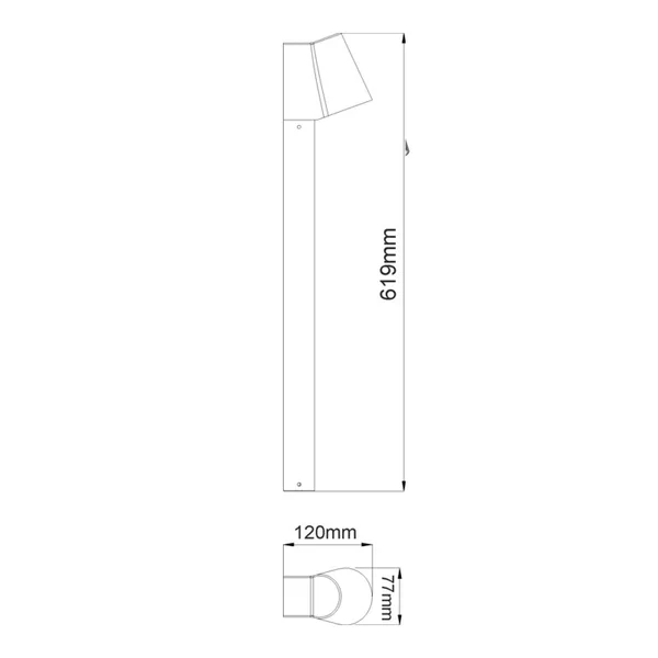 Decorative Outdoor Lighting Simore LG0510G-620 – ACA decorative outdoor luminaire, 6 W, 3000K, 230V AC, IP54, grey