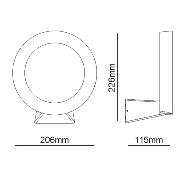 Ring LG0901G – ACA декоративно външно тяло, 8 W, 3000K, 230V AC, IP54, сив