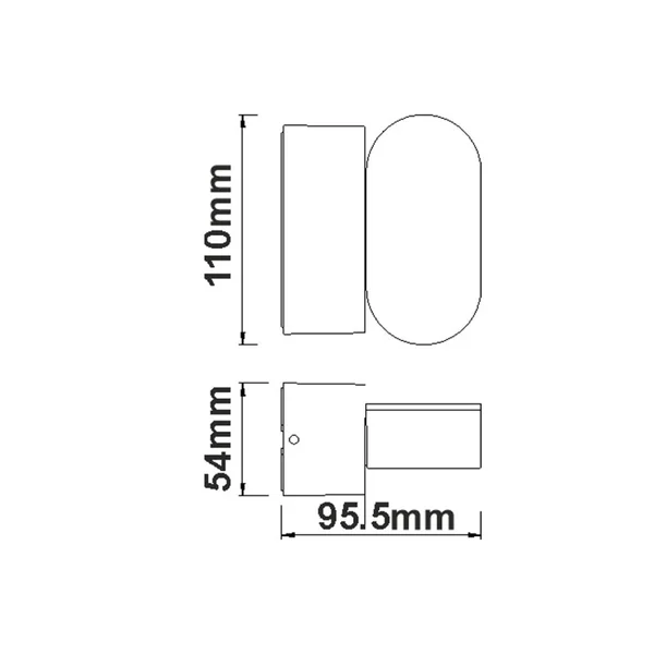 Vesc LG1681G – ACA декоративно външно тяло, 7 W, 3000K, 230V AC, IP54, сив