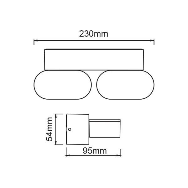Vesc LG1682G – ACA decorative outdoor luminaire, 13 W, 3000K, 230V AC, IP54, grey