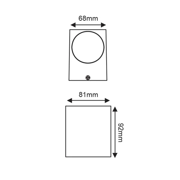 Vita LG2203G – ACA декоративно външно тяло, 4 W, 3000K, 230V AC, IP54, сив