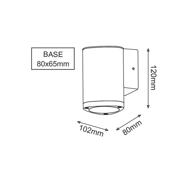 Albi LG2981G – ACA decorative outdoor luminaire, 3 W, 3000K, 230V AC, IP54, grey
