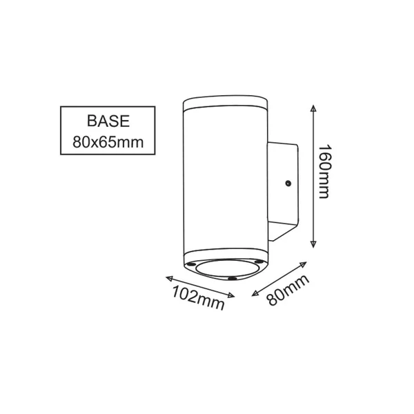 Albi LG2982G – ACA decorative outdoor luminaire, 6 W, 3000K, 230V AC, IP54, grey