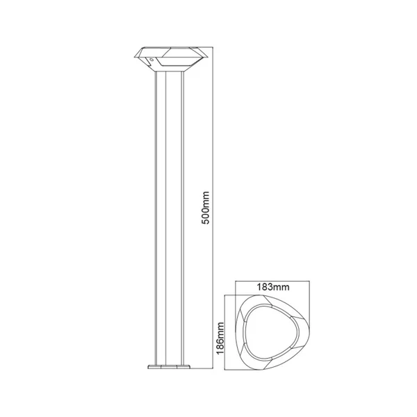 Decorative Outdoor Lighting Berka LG3802G-500 – ACA decorative outdoor luminaire, 7 W, 3000K, 230V AC, IP54, grey