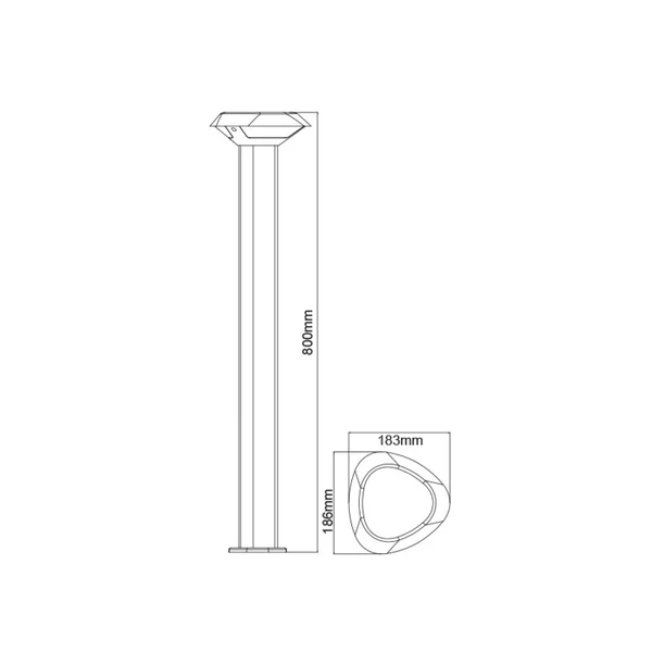 Berka LG3803G-800 – ACA декоративно външно тяло, 7 W, 3000K, 230V AC, IP54, сив