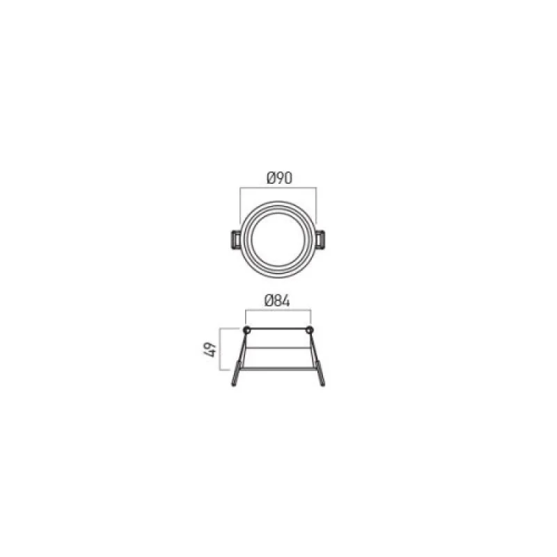 Xlumo LM03NWSWH – Arelux LED луна за вграждане в бял, 1X15W, 4000K, IP44