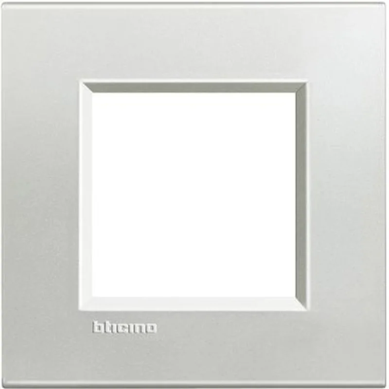 Рамка 2М Square Silver (AG) - bticino Livinglight LNA4802AG