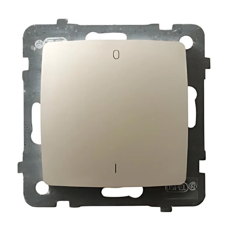 OSPEL Двуполюсен ключ 10А Крем перла - OSPEL Karo LP-11S/m/42