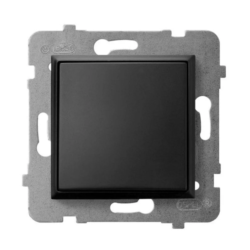 Бутон еднополюсен Черен - OSPEL Aria LP-21U/m/33