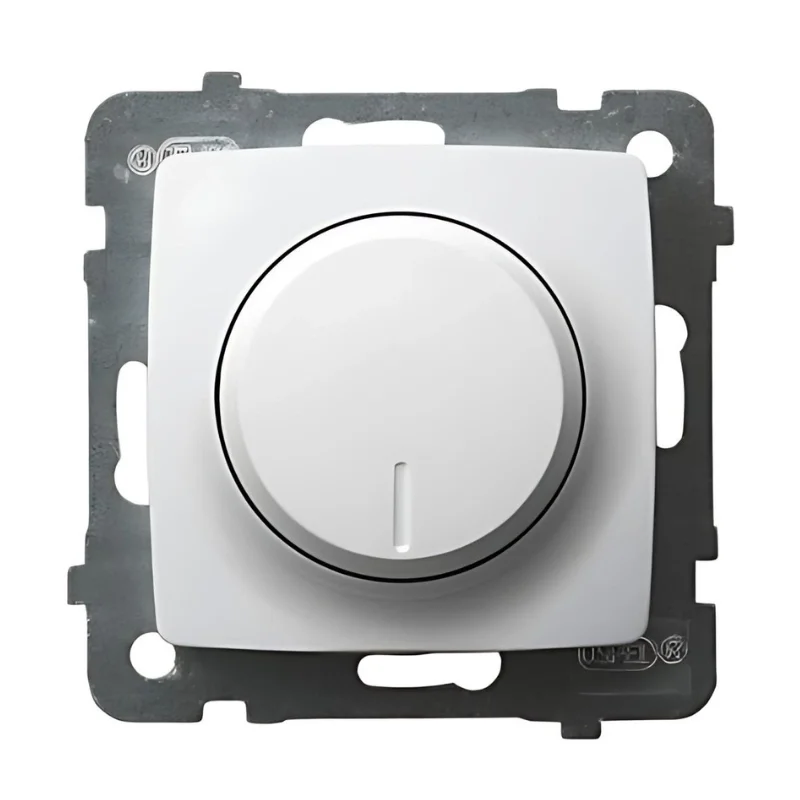 OSPEL Ротативен димер всички товари LED 0-100W, GLS 10-250W, 230V~50Hz Бял - OSPEL Karo LP-8SL2/m/00
