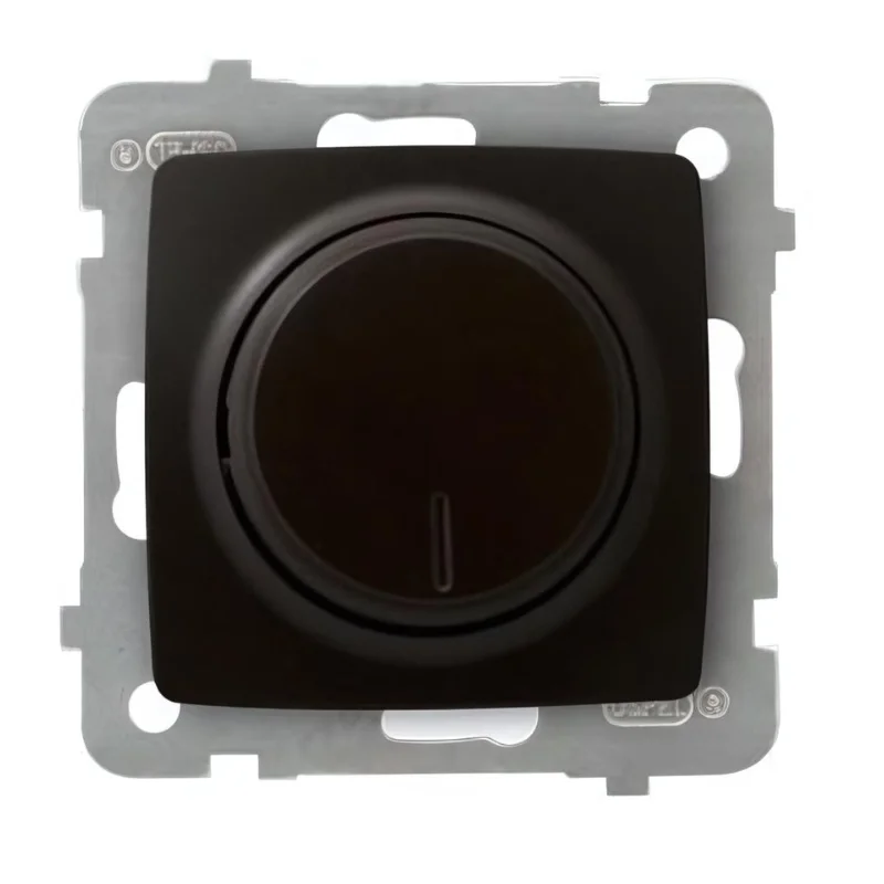 OSPEL Rotary dimmer all loads LED 0-100W, GLS 10-250W, 230V~50Hz Chocolate - OSPEL Karo LP-8SL2/m/40